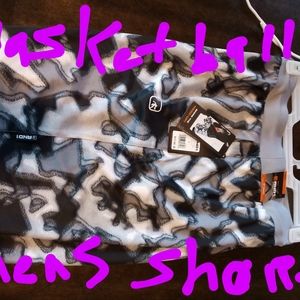 Men's basketball shorts below the knee